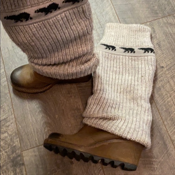 SOREL Brown Crazy Cable Knit Sweater Wedge Boot - Picture 5 of 10